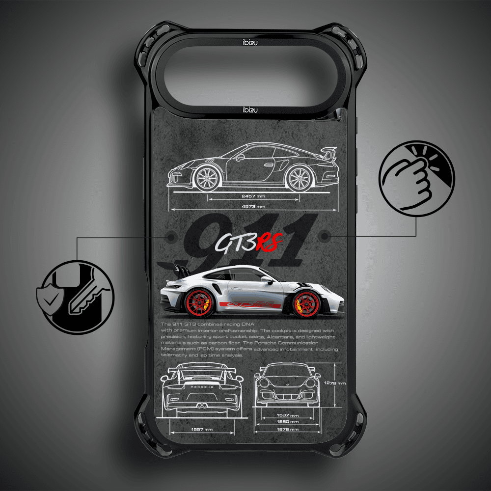 Etui do iPhone Air, Ibizu DropGuard Ultra z MagSafe, TechDrive, 911 GT3 RS (6)