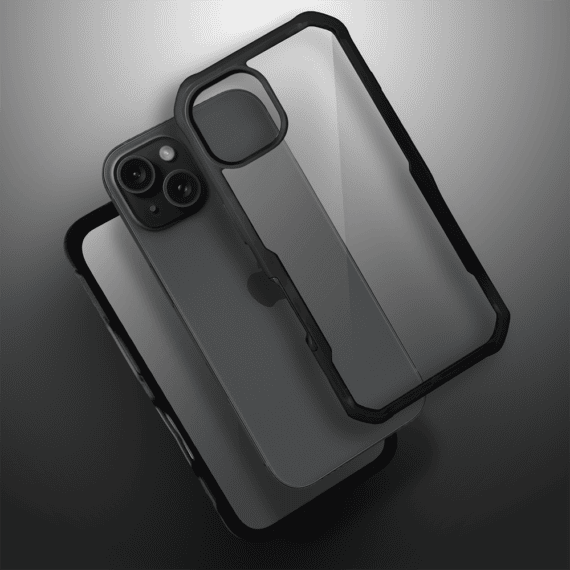 Ochronne etui 360° do iPhone 15, przód i tył, z ochroną anti-shock i MagSafe, czarne (4)