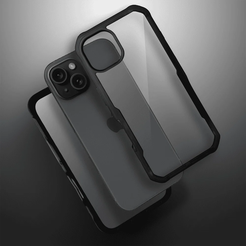 Ochronne etui 360° do iPhone 15, przód i tył, z ochroną anti-shock i MagSafe, czarne (4)