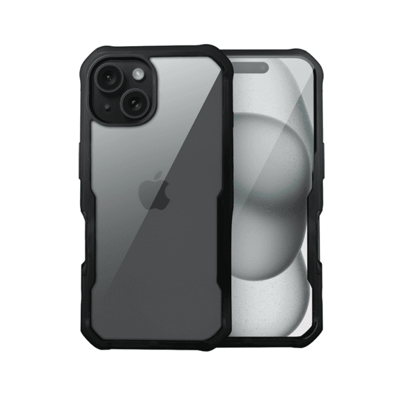 Ochronne etui 360° do iPhone 15, przód i tył, z ochroną anti-shock i MagSafe, czarne (6)
