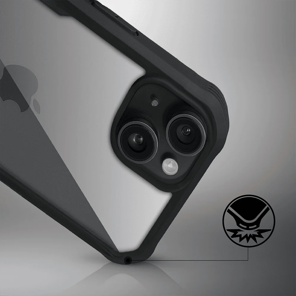 Ochronne etui 360° do iPhone 15, przód i tył, z ochroną anti-shock i MagSafe, czarne (8)
