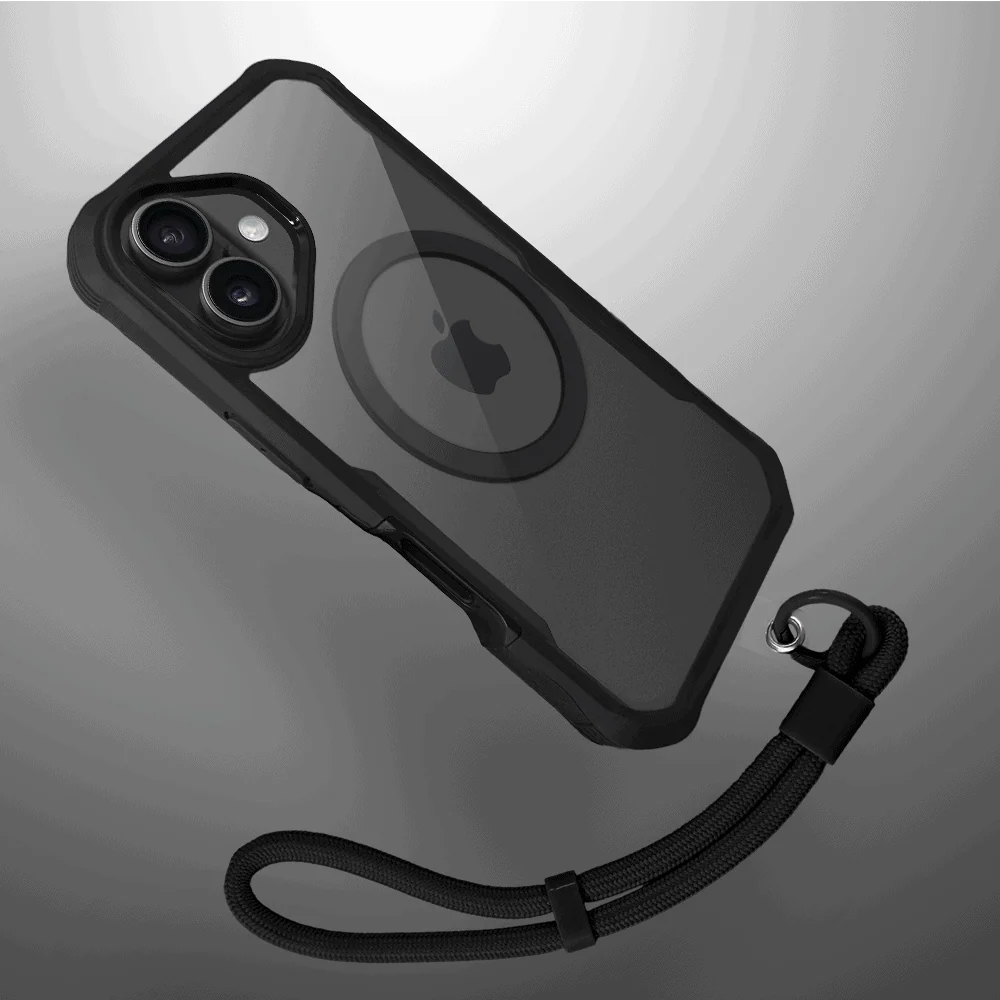 Ochronne etui 360° do iPhone 16, przód i tył, z ochroną anti-shock i MagSafe, czarne 10