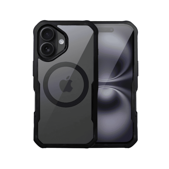 Ochronne etui 360° do iPhone 16, przód i tył, z ochroną anti-shock i MagSafe, czarne 2