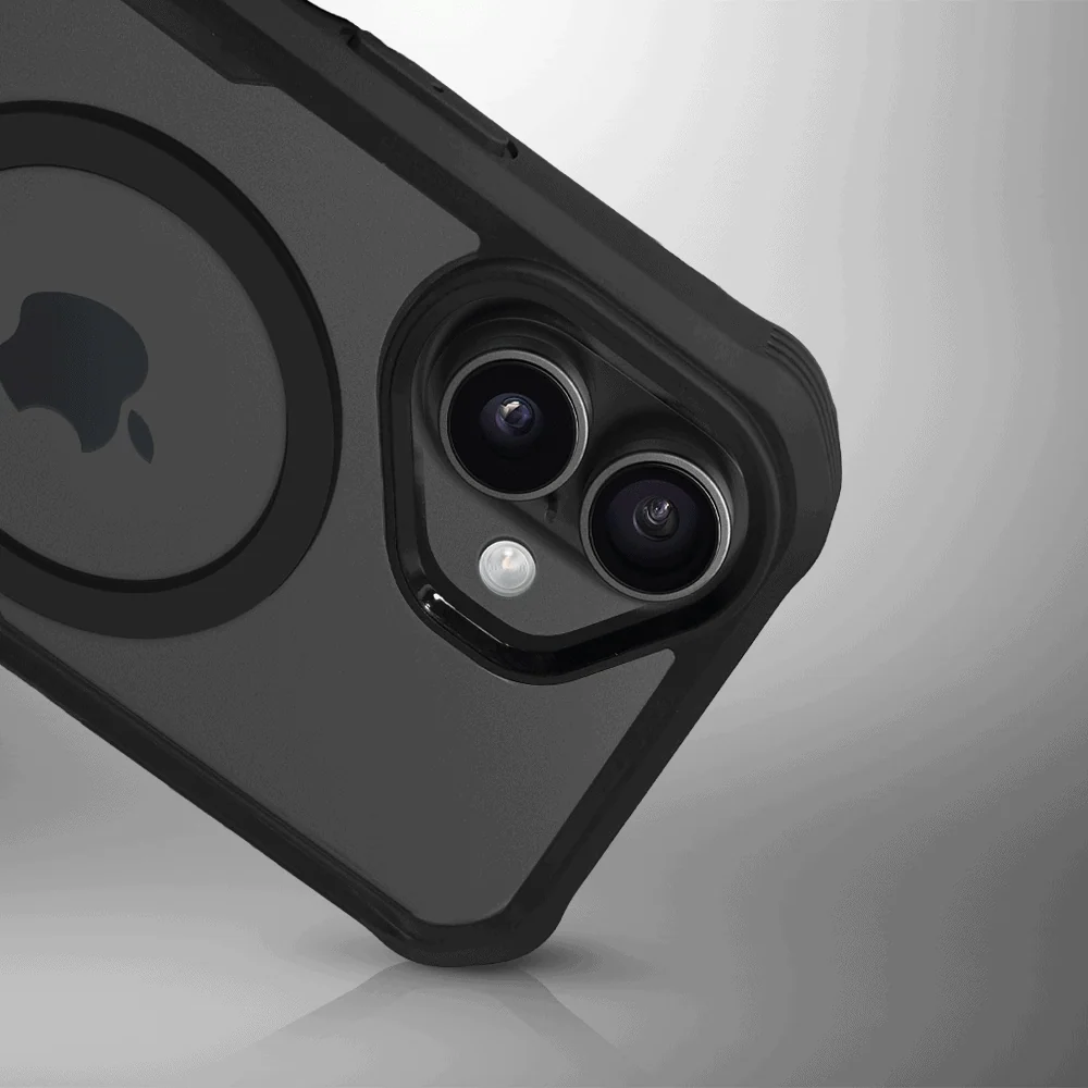 Ochronne etui 360° do iPhone 16, przód i tył, z ochroną anti-shock i MagSafe, czarne 5