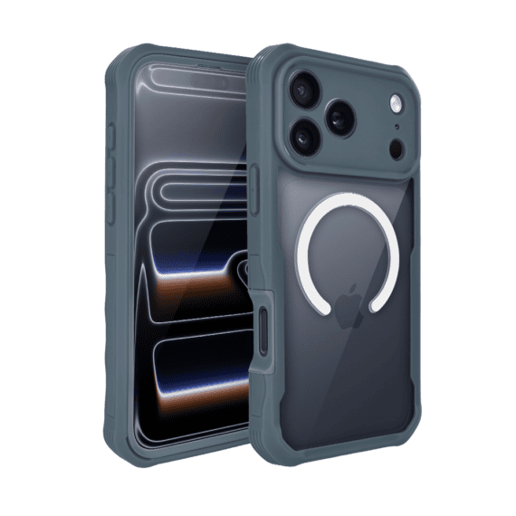 Ochronne etui 360° do iPhone 17 Pro Max, przód i tył, z ochroną anti-shock i MagSafe, granatowe 1