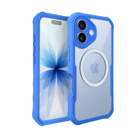 Ochronne etui 360° do iPhone 17, przód i tył, z ochroną anti-shock i MagSafe, chabrowy niebieski1