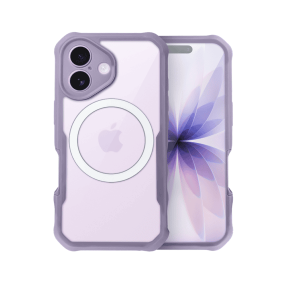 Ochronne etui 360° do iPhone 17, przód i tył, z ochroną anti-shock i MagSafe, lawendowe2