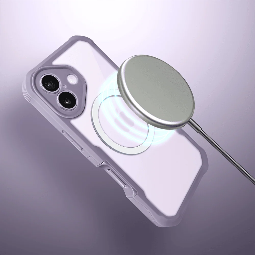 Ochronne etui 360° do iPhone 17, przód i tył, z ochroną anti-shock i MagSafe, lawendowe4