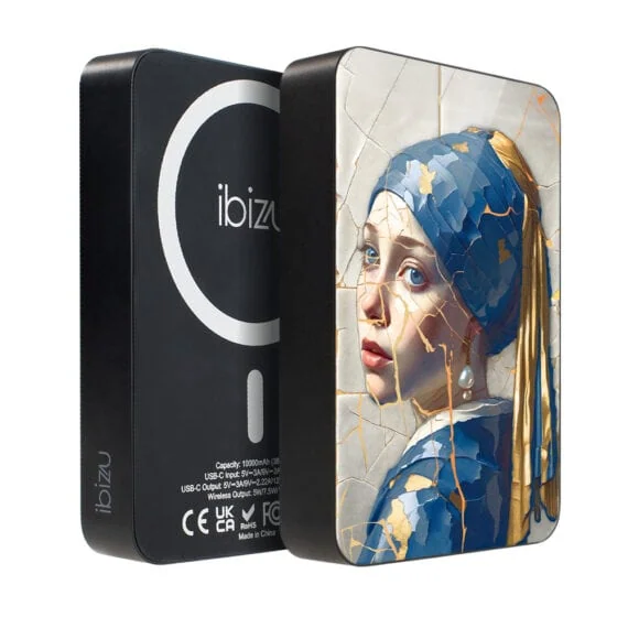 Powerbank 10000 mAh IBIZU do iPhone z MagSafe, szybka ładowarka magnetyczna, kobieta z perłą Obszar kompozycji 1