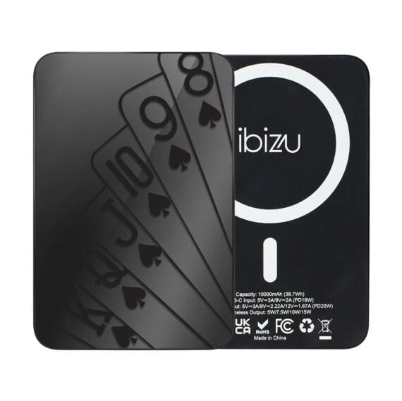 Powerbank IBIZU MagPower 10k do iPhone z MagSafe, solidny, aluminiowy, 10 000 mAh, Karty do gry Obszar kompozycji 2