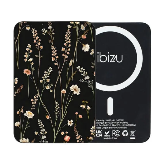 Powerbank IBIZU MagPower 10k do iPhone z MagSafe, solidny, aluminiowy, 10 000 mAh, Północny ogród Obszar kompozycji 2