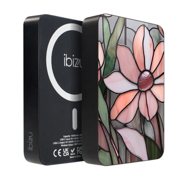 Powerbank IBIZU MagPower 10k do iPhone z MagSafe, solidny, aluminiowy, 10 000 mAh, Różowa magnolia Obszar kompozycji 1