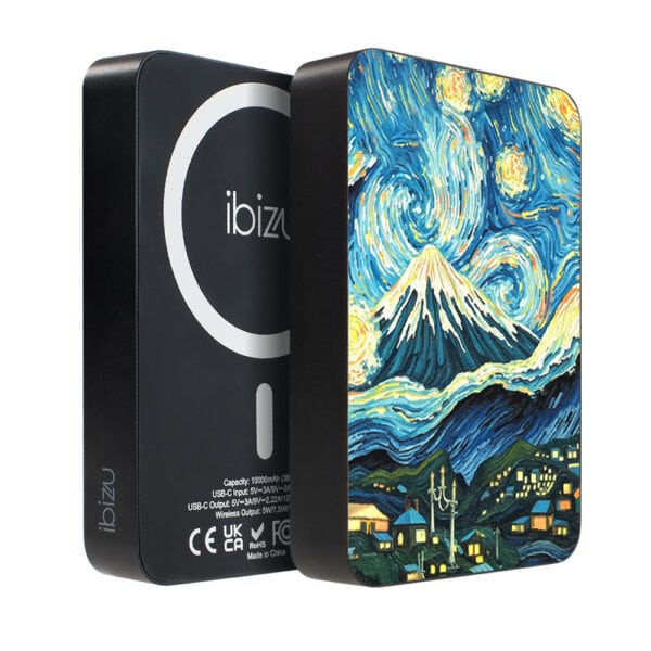 Powerbank IBIZU MagPower 10k do iPhone z MagSafe, solidny, aluminiowy, 10 000 mAh, Van Gogh Obszar kompozycji 1