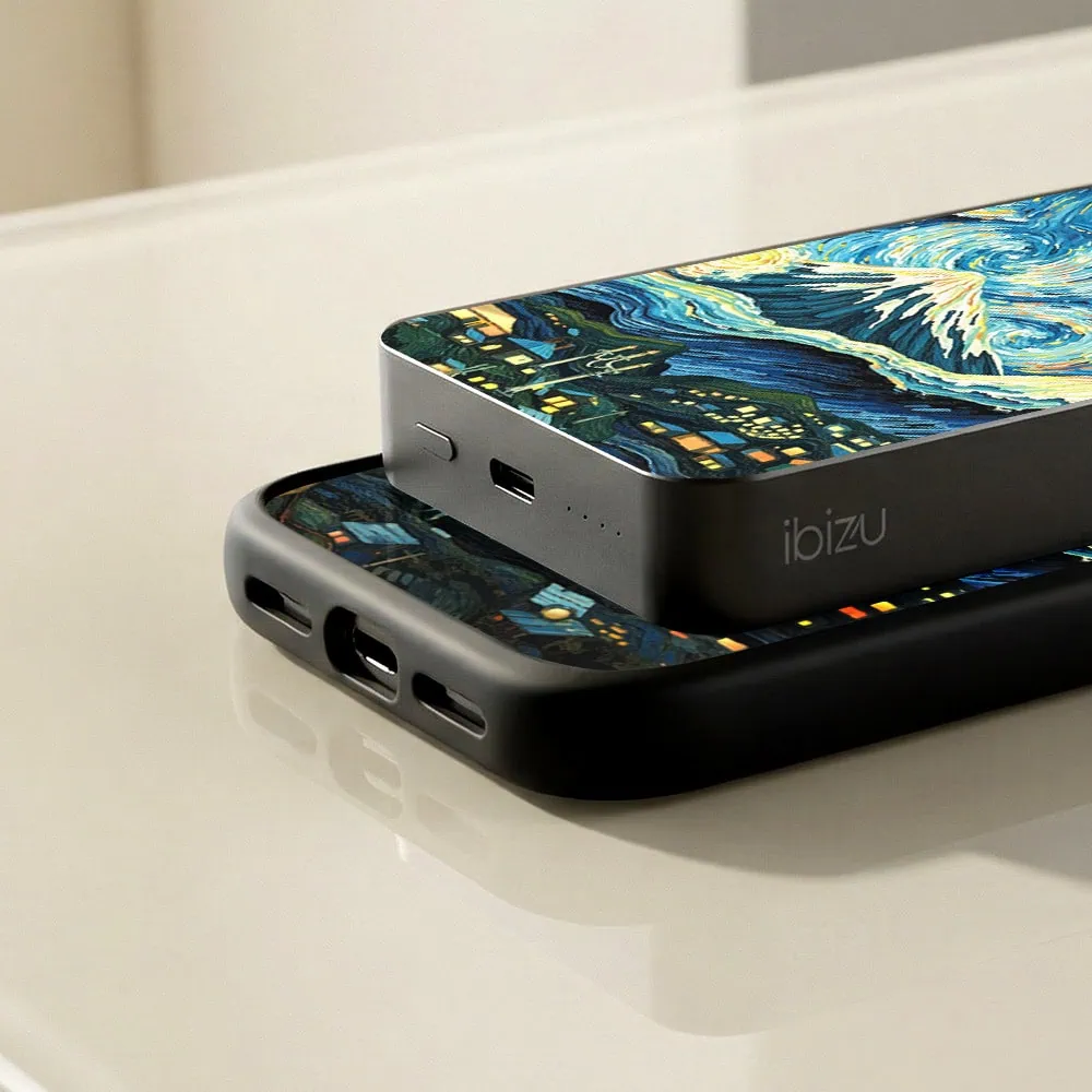 Powerbank IBIZU MagPower 10k do iPhone z MagSafe, solidny, aluminiowy, 10 000 mAh, Van Gogh Obszar kompozycji 7