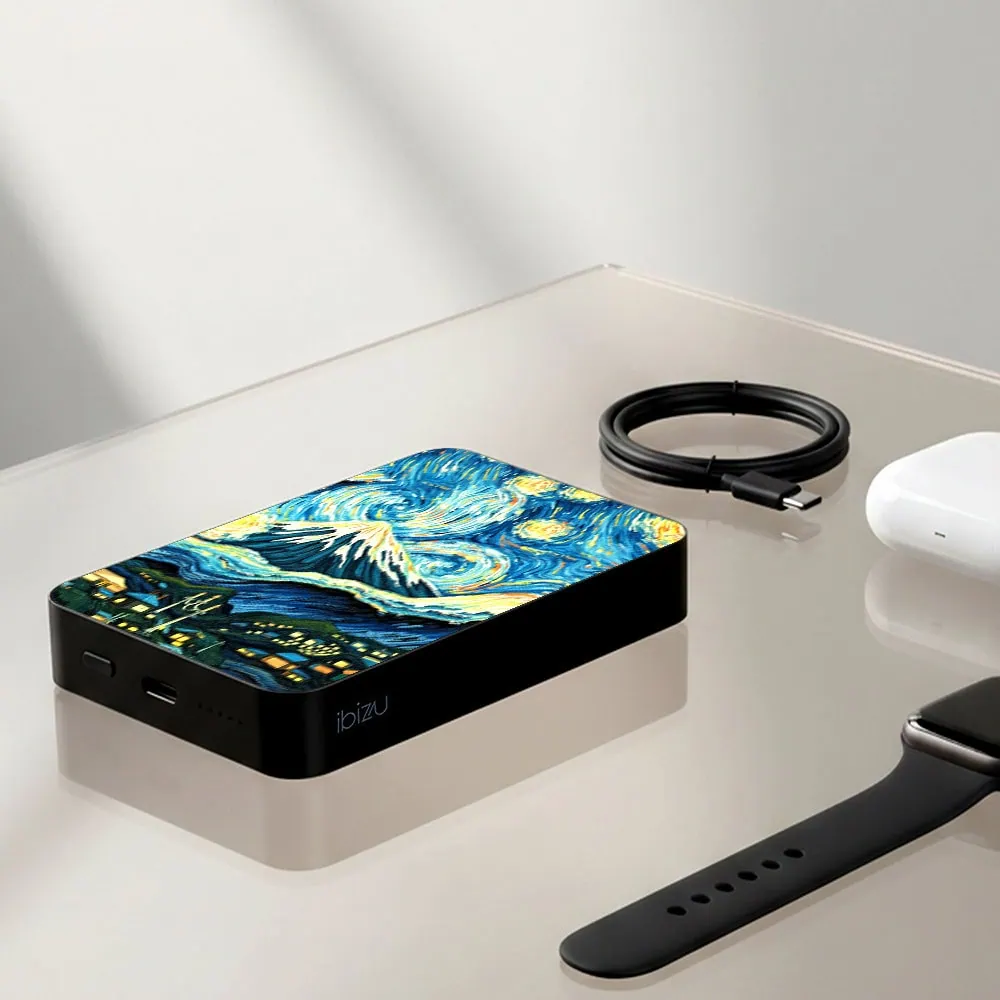 Powerbank IBIZU MagPower 10k do iPhone z MagSafe, solidny, aluminiowy, 10 000 mAh, Van Gogh Obszar kompozycji 8
