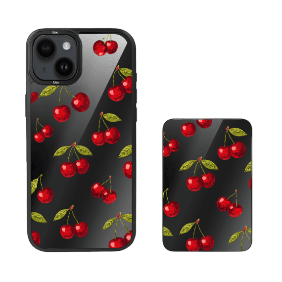 Zestaw IBIZU do iPhone 14: etui i powerbank, Midnight, Wiśniowa noc3