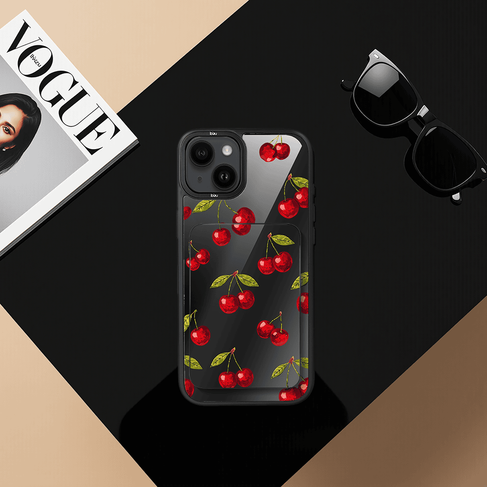 Zestaw IBIZU do iPhone 14: etui i powerbank, Midnight, Wiśniowa noc4