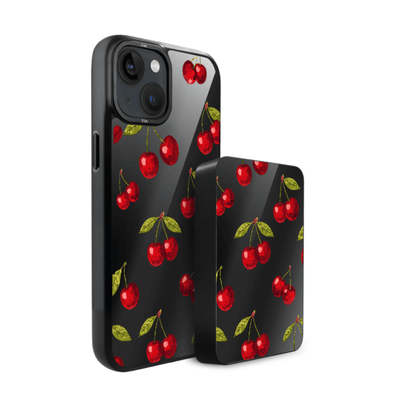 Zestaw IBIZU do iPhone 14: etui i powerbank, Midnight, Wiśniowa noc5
