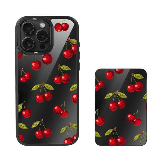 Zestaw IBIZU do iPhone 15 Pro: etui i powerbank, Midnight, Wiśniowa noc3