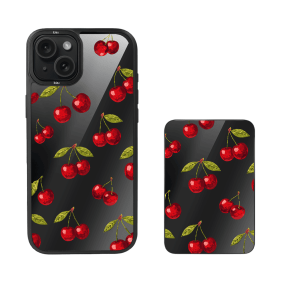 Zestaw IBIZU do iPhone 15: etui i powerbank, Midnight, Wiśniowa noc3
