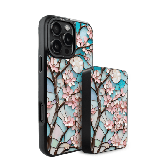 Zestaw IBIZU do iPhone 16 Pro: etui i powerbank, Barwy szkła, Księżycowa wiśnia5