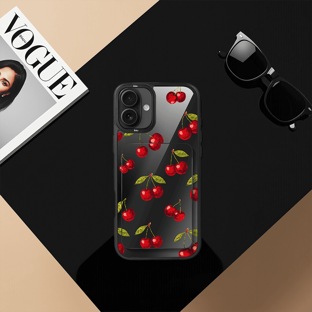 Zestaw IBIZU do iPhone 16:17: etui i powerbank, Midnight, Wiśniowa noc4