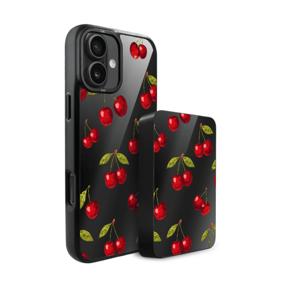 Zestaw IBIZU do iPhone 16:17: etui i powerbank, Midnight, Wiśniowa noc5