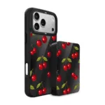 Zestaw IBIZU do iPhone 17 Pro Max: etui DropGuard Matt i powerbank MagPower, Midnight, Wiśniowa noc5