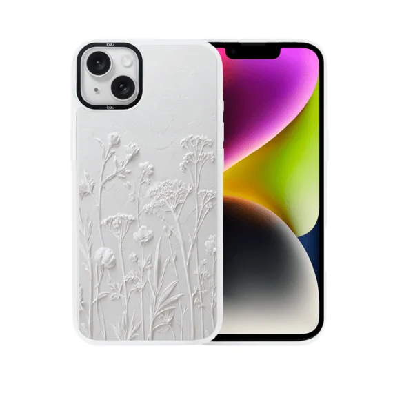 Etui-do-iPhone-14-IBIZU-DropGuard-Matt-z-MagSafe-Relief-Garden-Suszone-kwiaty-poln1