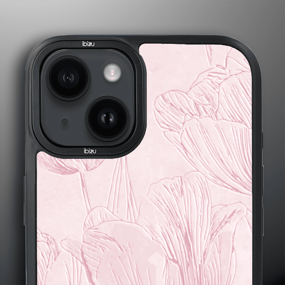Etui do iPhone 14 Plus IBIZU DropGuard Matt z MagSafe, Relief Garden, Tulipanowy fresk (3)