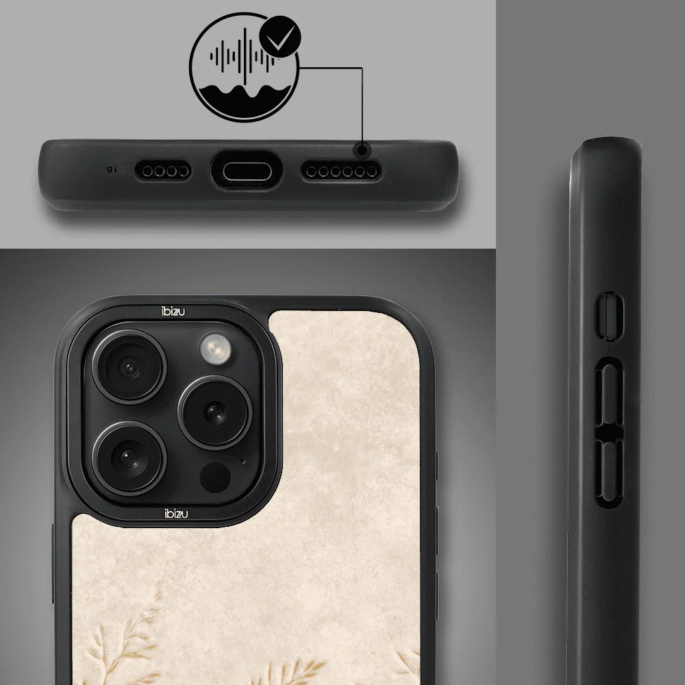 Etui do iPhone 14 Pro BIZU DropGuard Matt z MagSafe, Relief Garden, Kłosy z piaskowca (3)