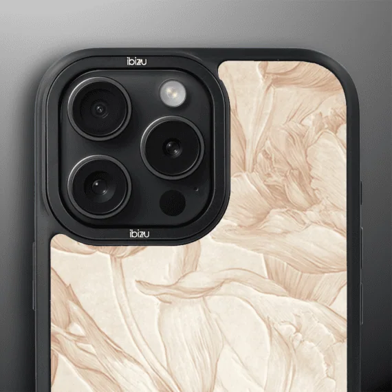 Etui do iPhone 14 Pro IBIZU DropGuard Matt z MagSafe, Relief Garden, Botaniczny biskwit (3)