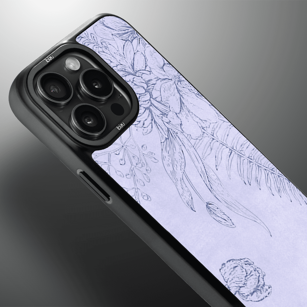 Etui do iPhone 14 Pro IBIZU DropGuard Matt z MagSafe, Relief Garden, Kwiatowa płaskorzeźba (5)