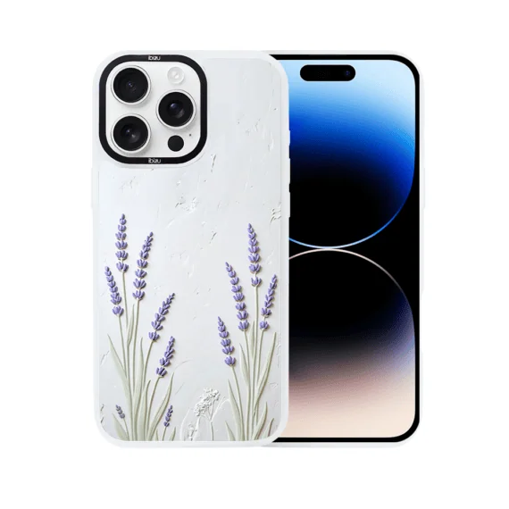Etui-do-iPhone-14-Pro-IBIZU-DropGuard-Matt-z-MagSafe-Relief-Garden-Prowansalska-lawend-1