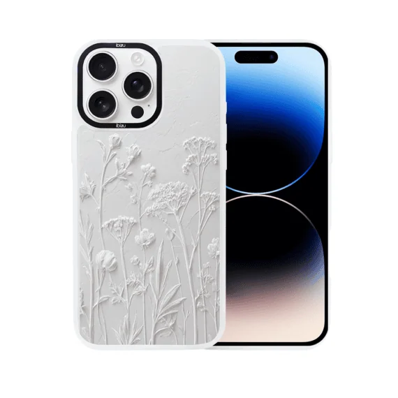 Etui-do-iPhone-14-Pro-IBIZU-DropGuard-Matt-z-MagSafe-Relief-Garden-Suszone-kwiaty-poln1
