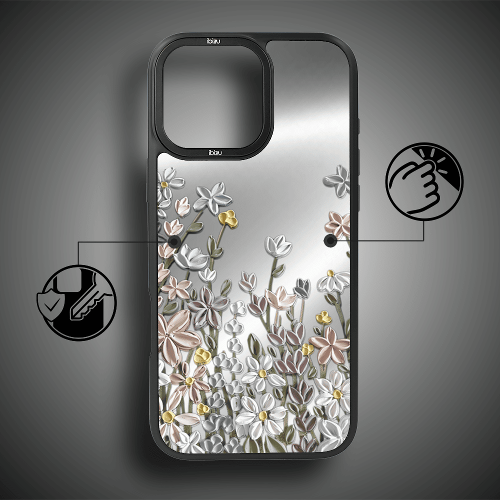 Etui do iPhone 14 Pro IBIZU DropGuard Matt z MagSafe, Relief Garden, Wiosenna łąka (7)