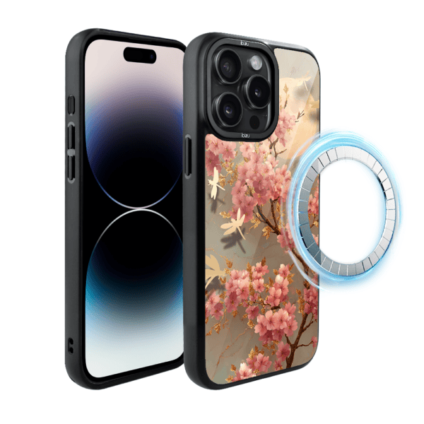 Etui do iPhone 14 Pro Max IBIZU DropGuard Matt z MagSafe, Azja, Taniec sakury (5)