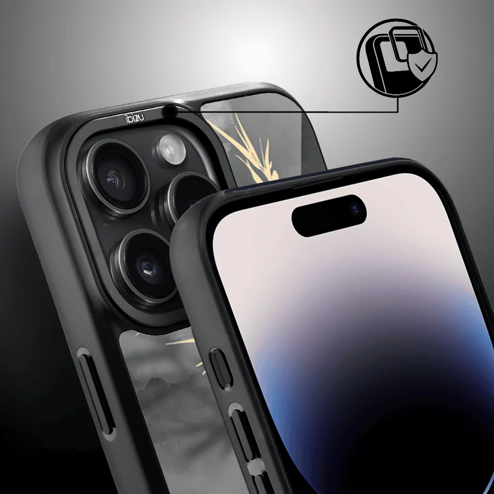 Etui do iPhone 14 Pro Max IBIZU DropGuard Matt z MagSafe, Azja, Złoty bambus (2)
