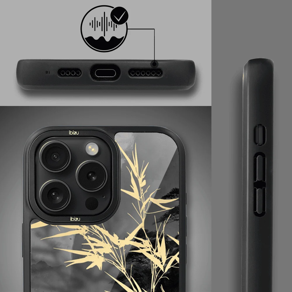 Etui do iPhone 14 Pro Max IBIZU DropGuard Matt z MagSafe, Azja, Złoty bambus (3)
