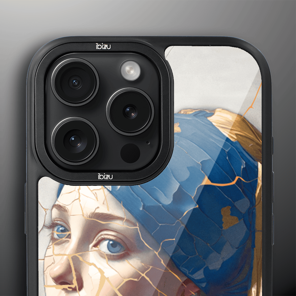 Etui do iPhone 14 Pro Max IBIZU DropGuard Matt z MagSafe, Kintsugi Art, kobieta z perłą (4)