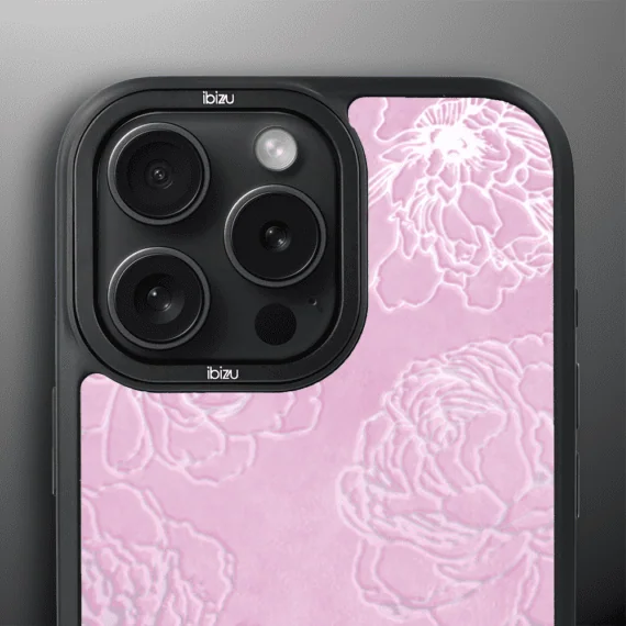 Etui do iPhone 14 Pro Max IBIZU DropGuard Matt z MagSafe, Relief Garden, Różowe piwonie (7)