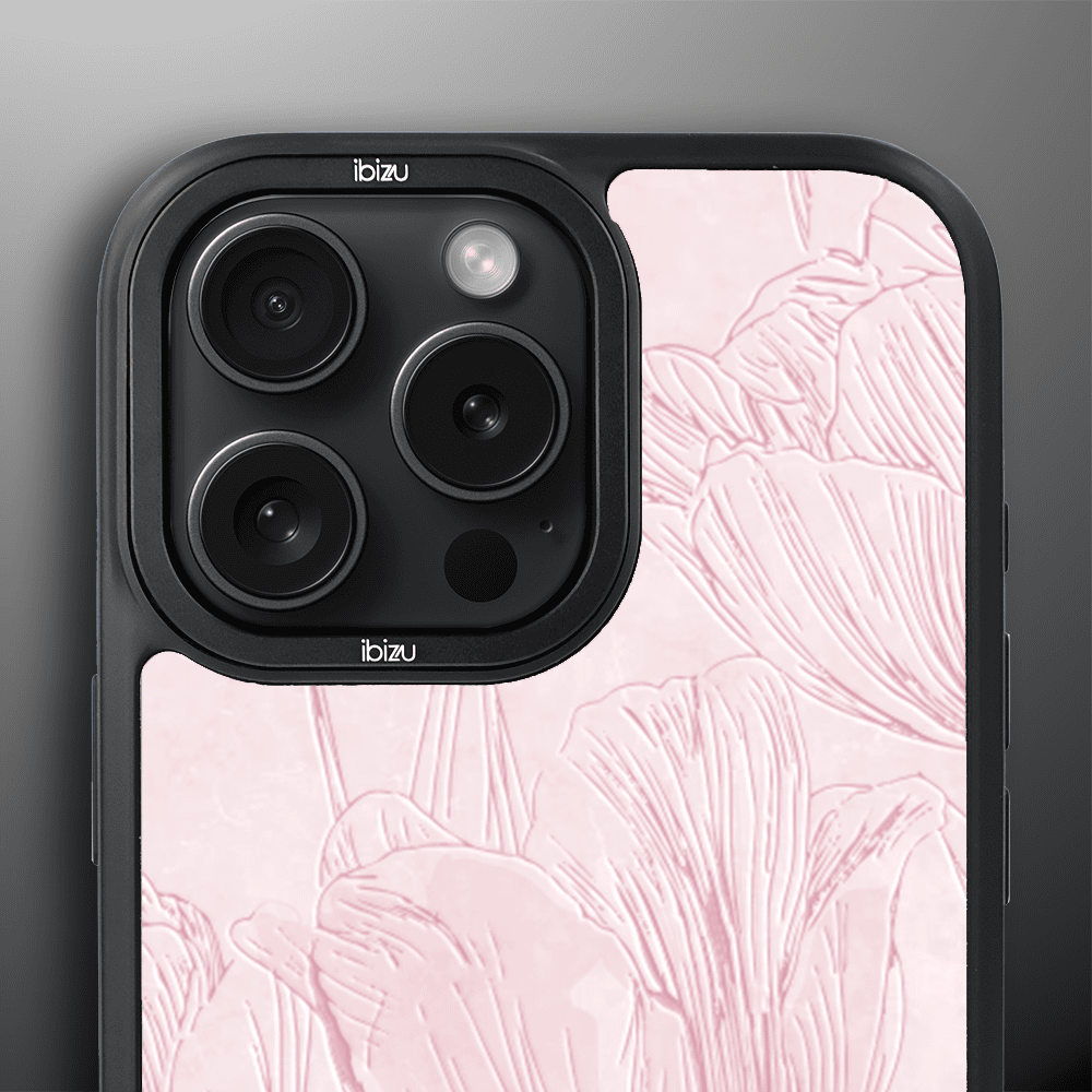 Etui do iPhone 14 Pro Max IBIZU DropGuard Matt z MagSafe, Relief Garden, Tulipanowy fresk (3)