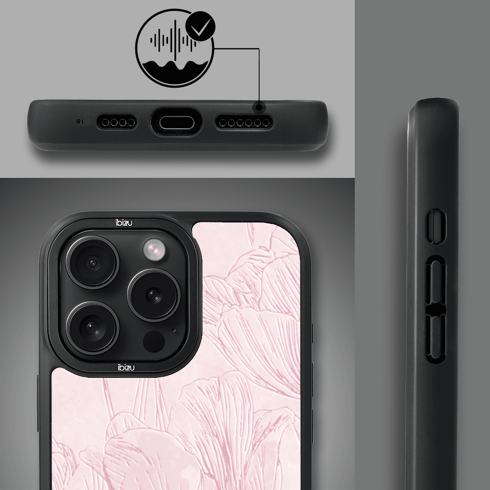 Etui do iPhone 14 Pro Max IBIZU DropGuard Matt z MagSafe, Relief Garden, Tulipanowy fresk (4)