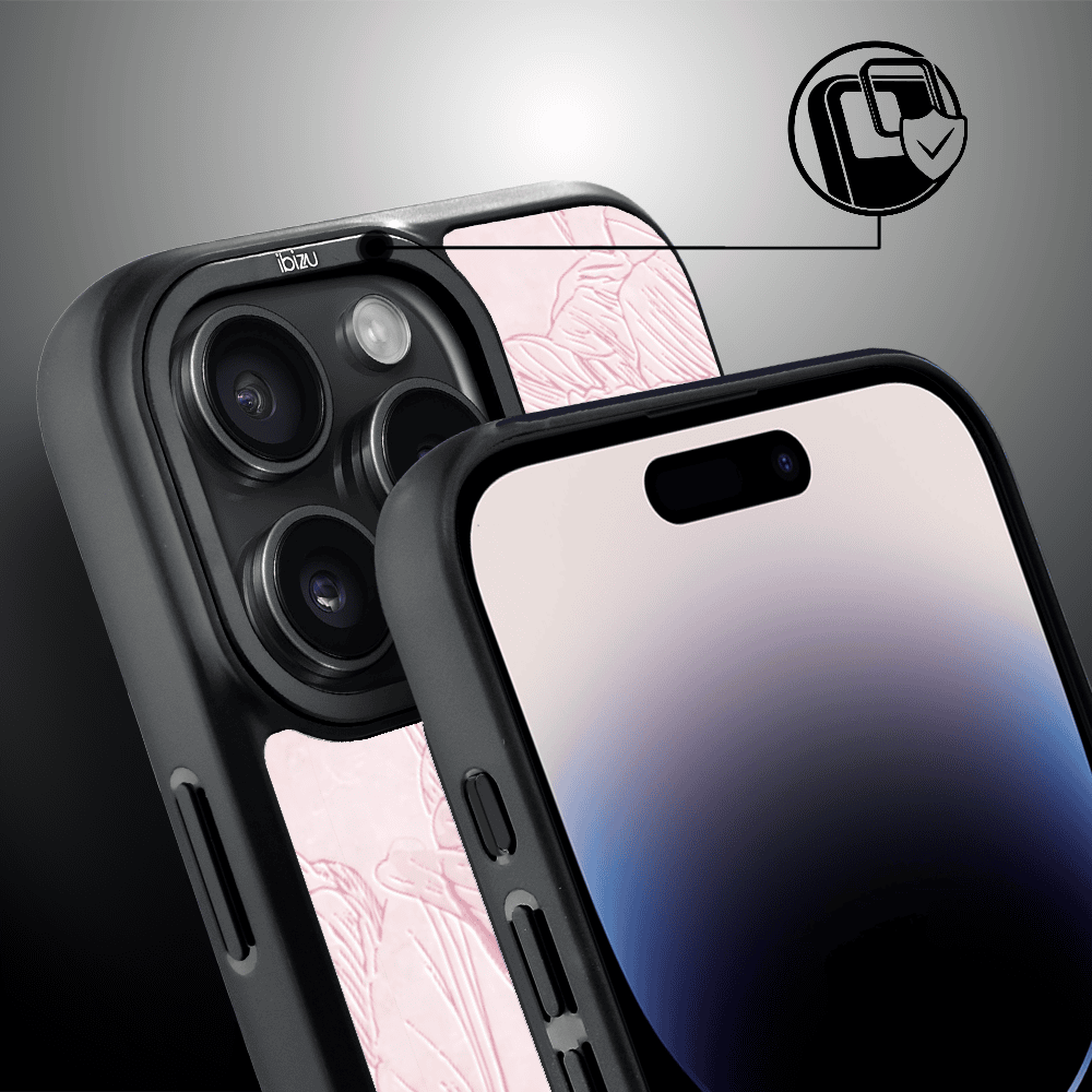 Etui do iPhone 14 Pro Max IBIZU DropGuard Matt z MagSafe, Relief Garden, Tulipanowy fresk (5)