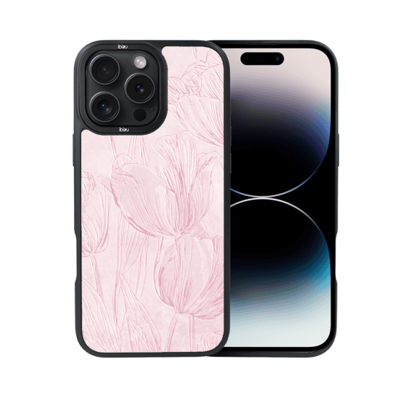 Etui do iPhone 14 Pro Max IBIZU DropGuard Matt z MagSafe, Relief Garden, Tulipanowy fresk (8)