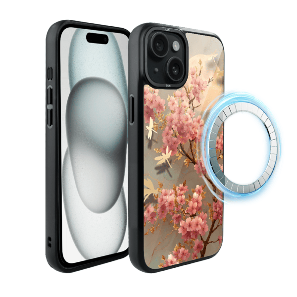 Etui do iPhone 15 IBIZU DropGuard Matt z MagSafe, Azja, Taniec sakury (6)