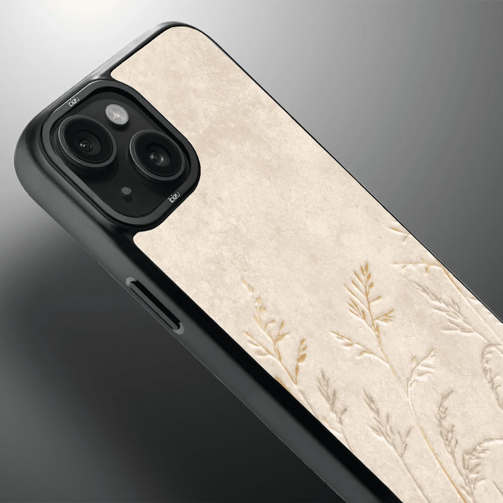 Etui do iPhone 15 IBIZU DropGuard Matt z MagSafe, Boho, Kłosy z piaskowca (4)