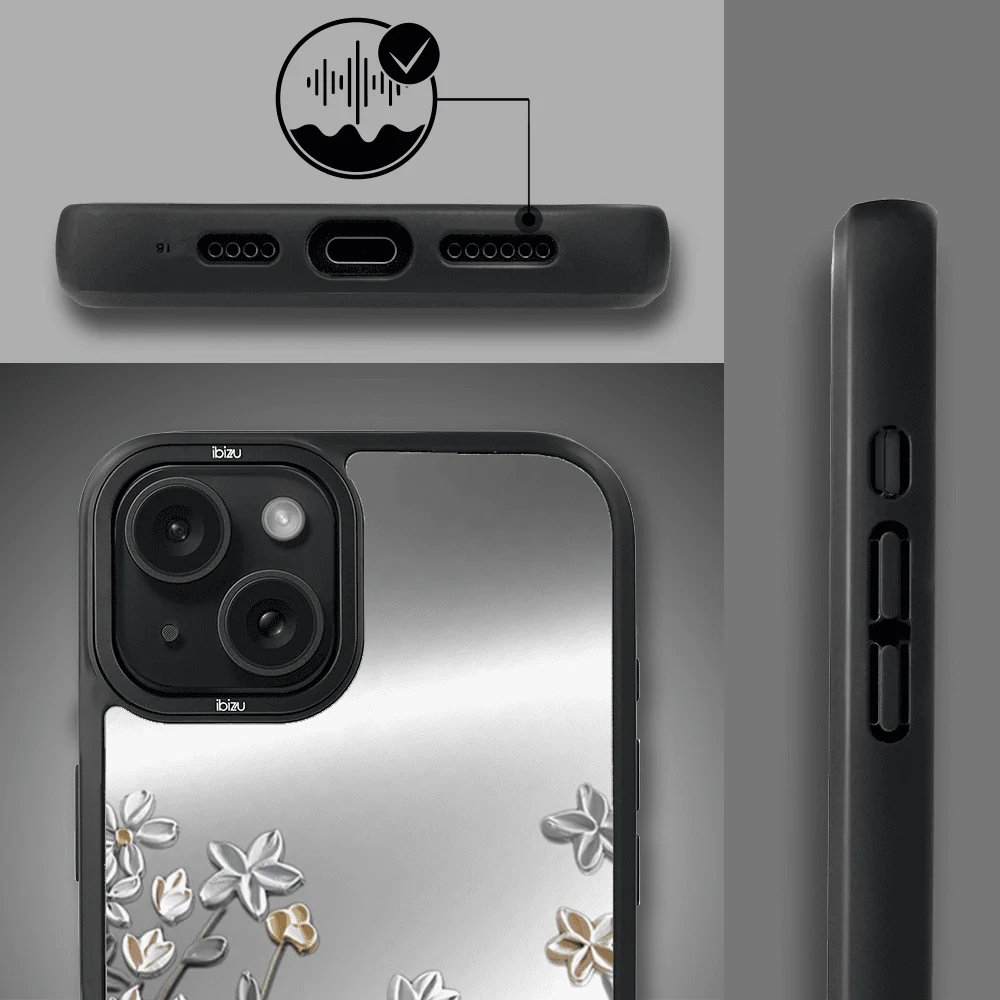 Etui do iPhone 15 IBIZU DropGuard Matt z MagSafe, Relief Garden, Wiosenna łąka (3)
