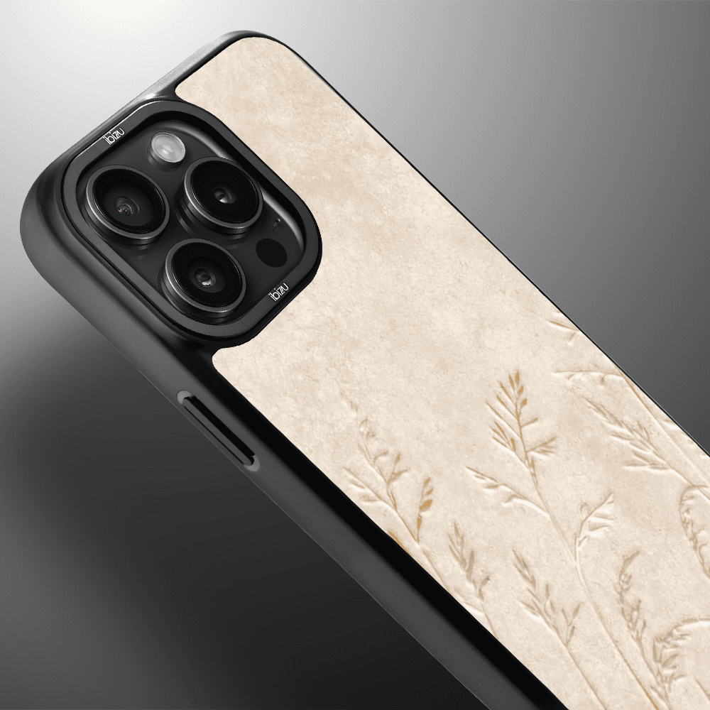 Etui do iPhone 15 Pro IBIZU DropGuard Matt z MagSafe, Boho, Kłosy z piaskowca (5)