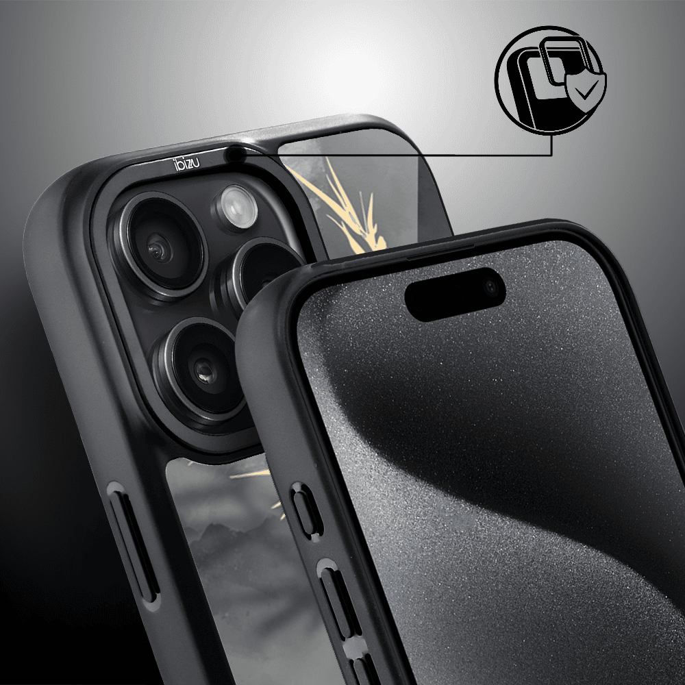 Etui do iPhone 15 Pro Max IBIZU DropGuard Matt z MagSafe, Azja, Złoty bambus (3)